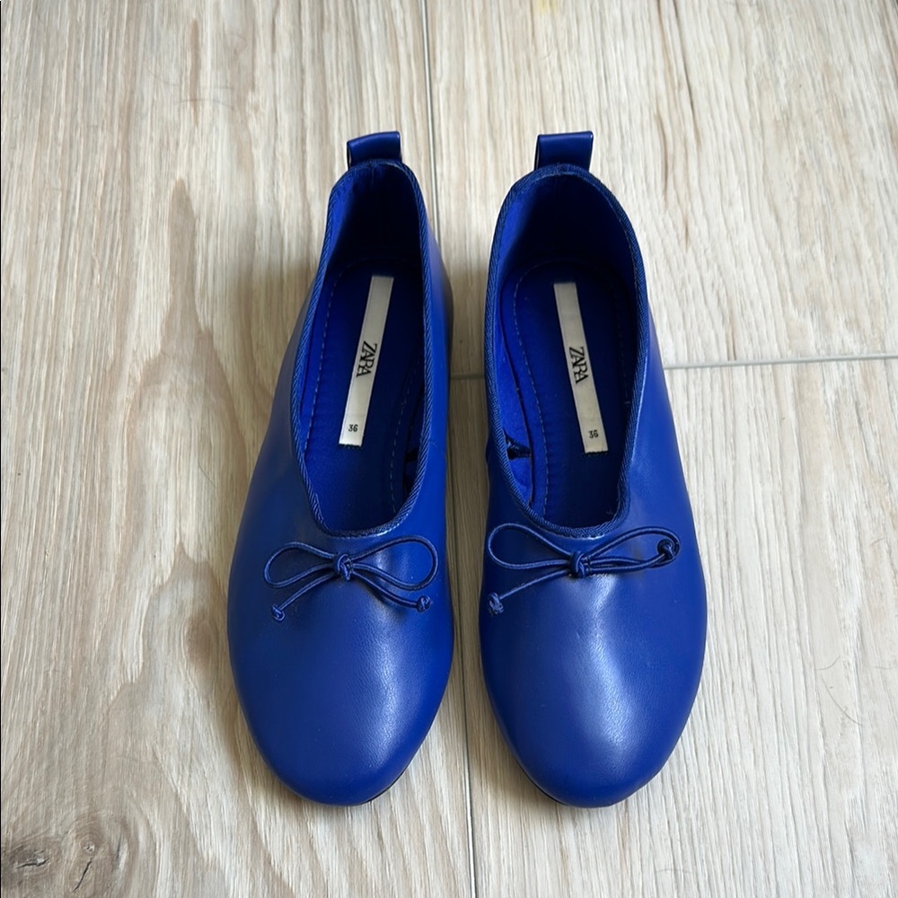 Zara Royal Blue Slip-On Flats New size 36